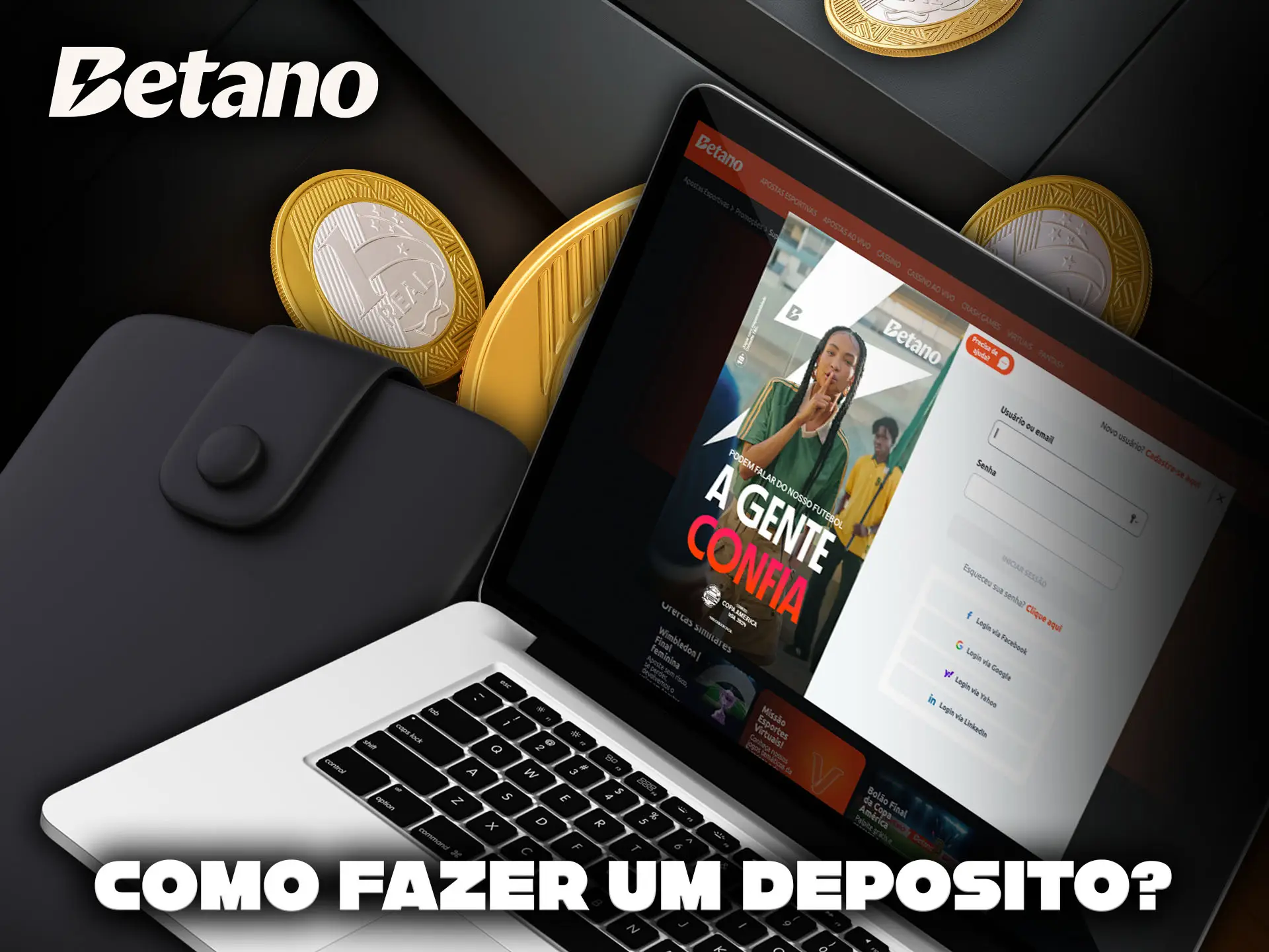 Como efetuar um depósito na plataforma Betano.