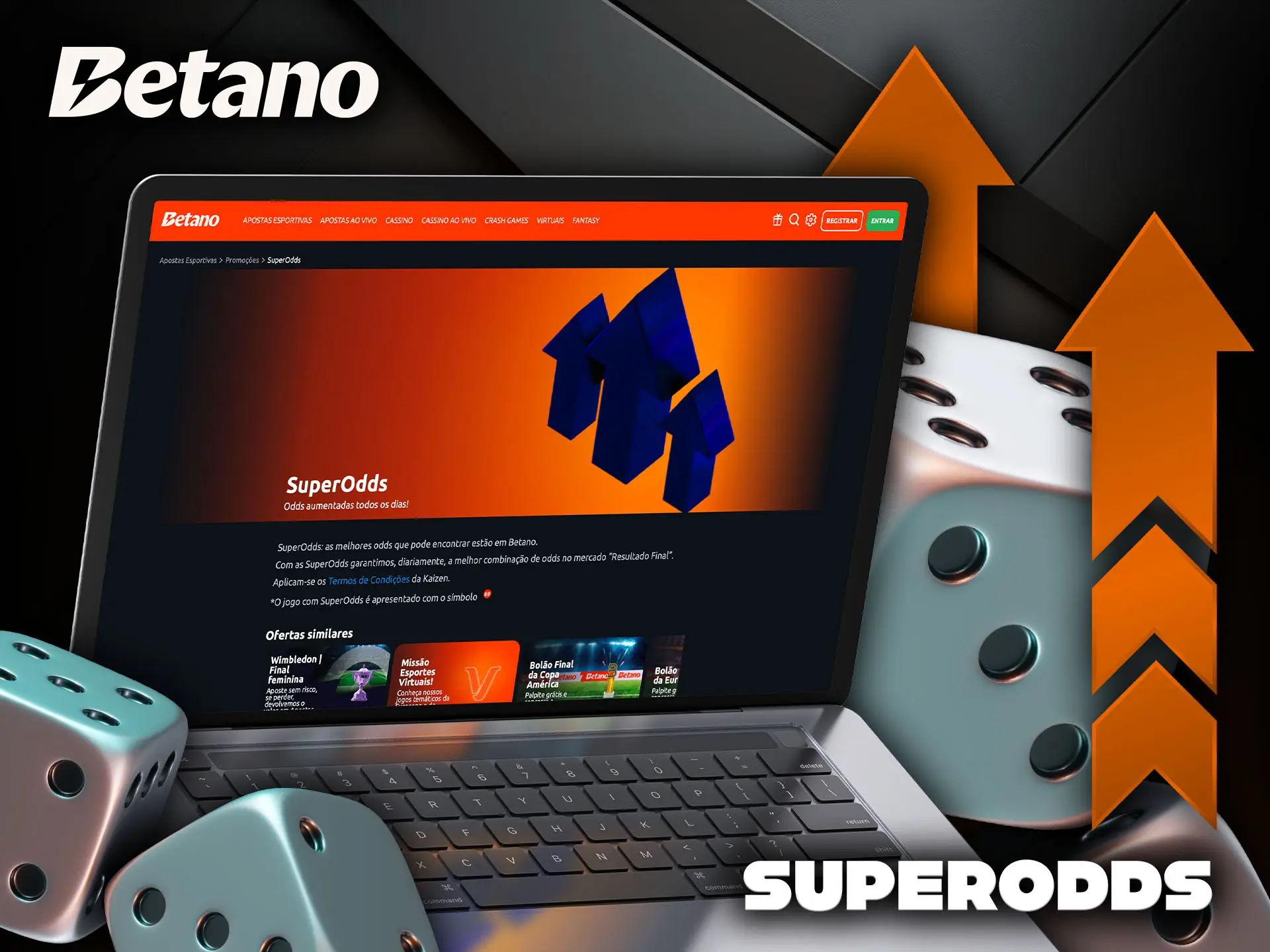 A oferta exclusiva de SuperOdds da Betano, que garante as melhores chances.