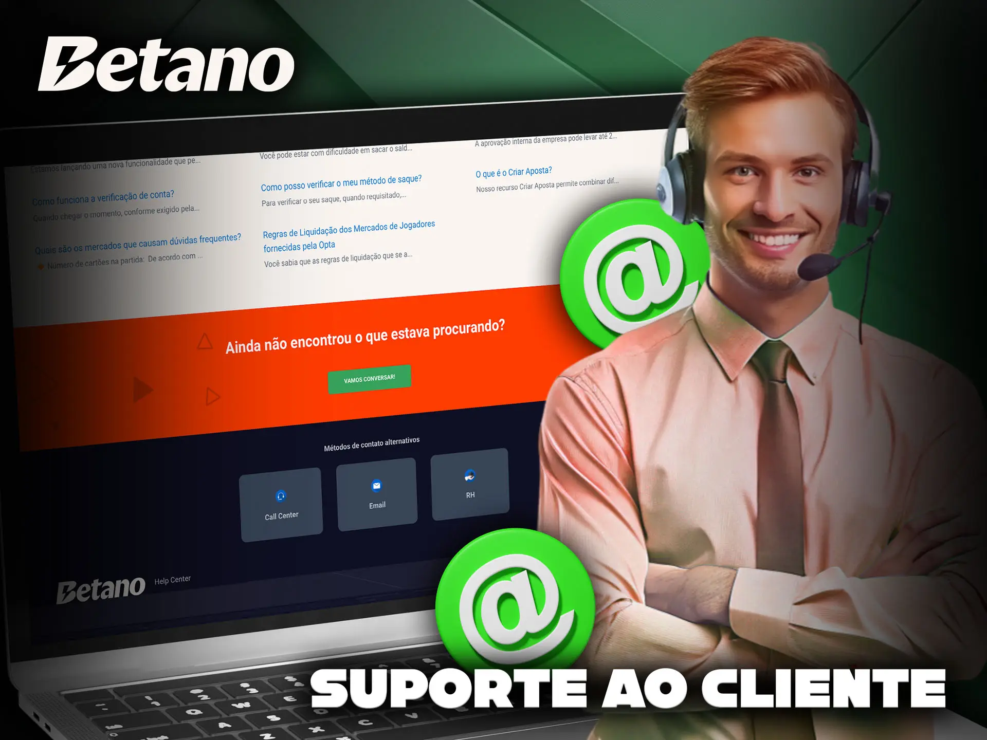 Serviços de suporte da Betano e como entrar em contato com eles.