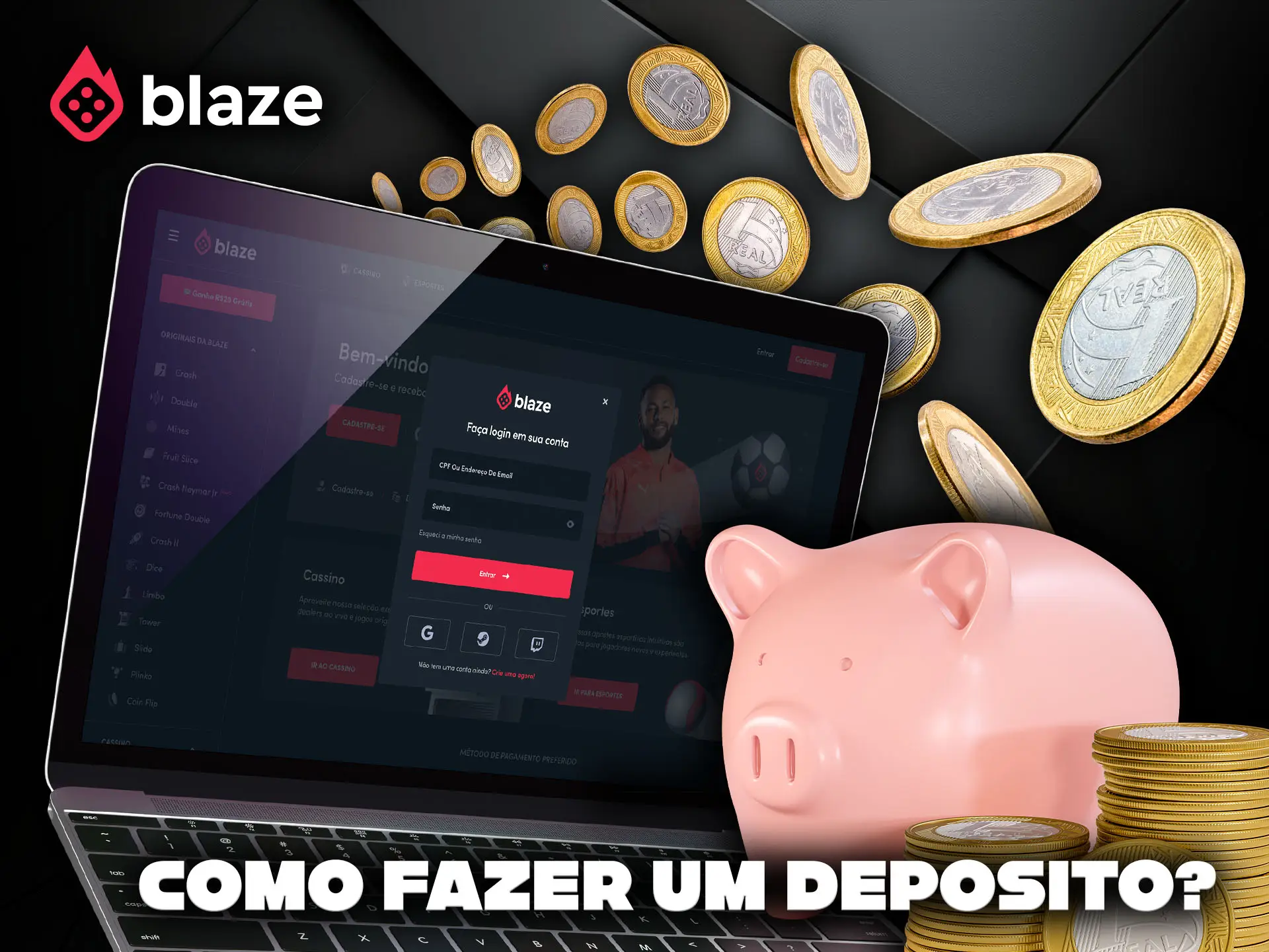 Como depositar fundos em sua conta Blaze.