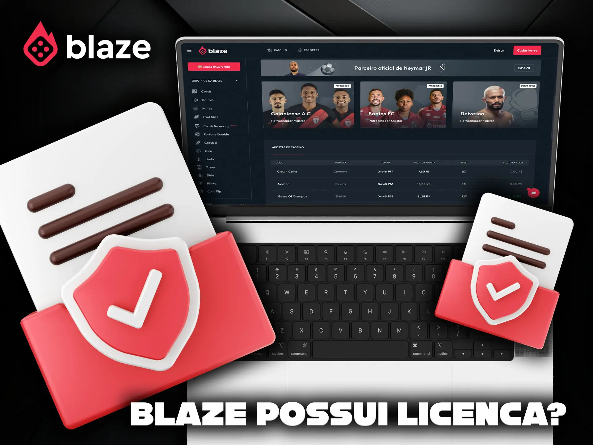 O Blaze Casino possui uma licença.