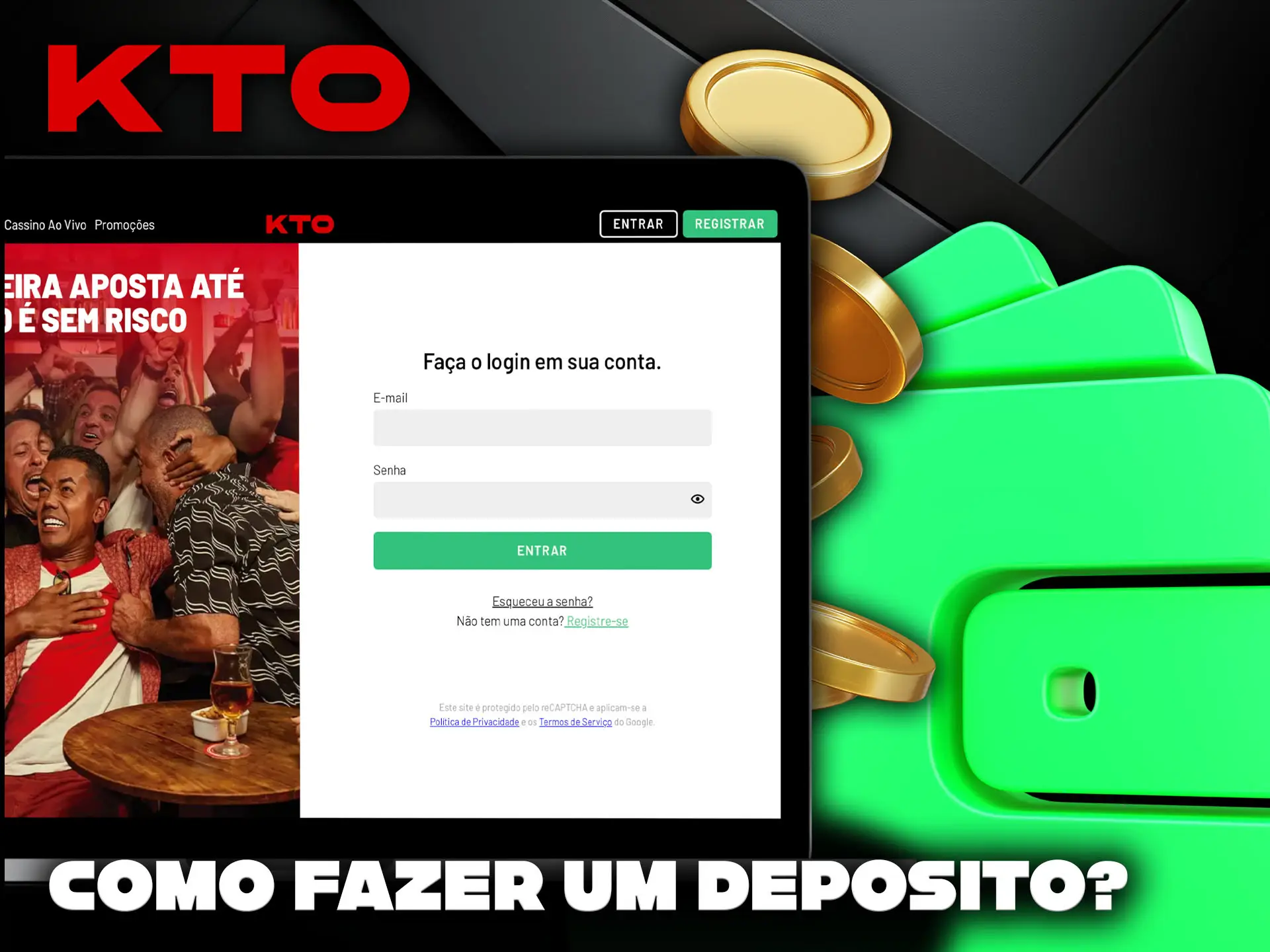 Como efetuar um depósito na plataforma KTO.