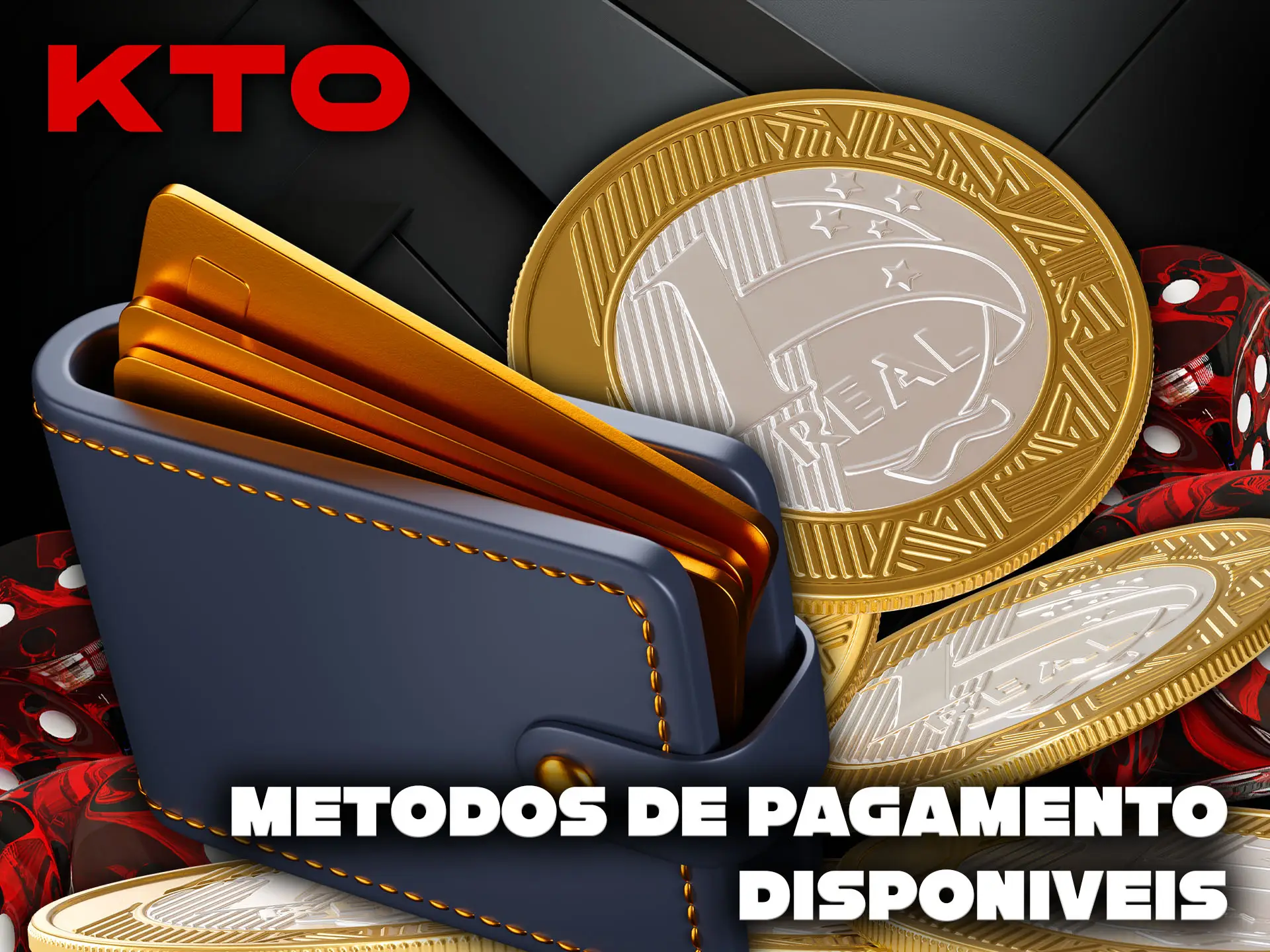 Métodos de pagamento possíveis na plataforma KTO.