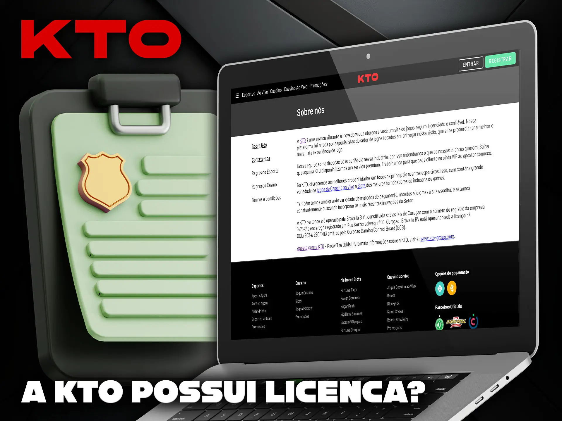 Informações de licença para a plataforma KTO.