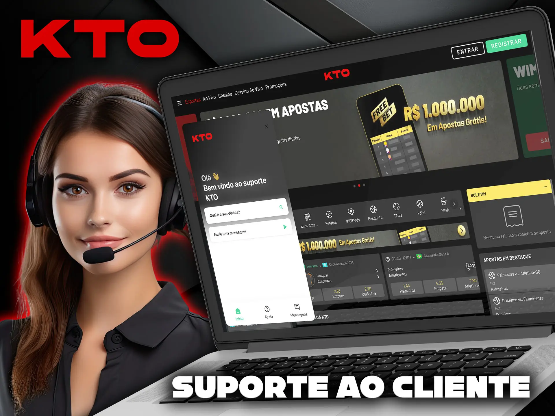 Serviços de suporte da KTO e como entrar em contato com eles.