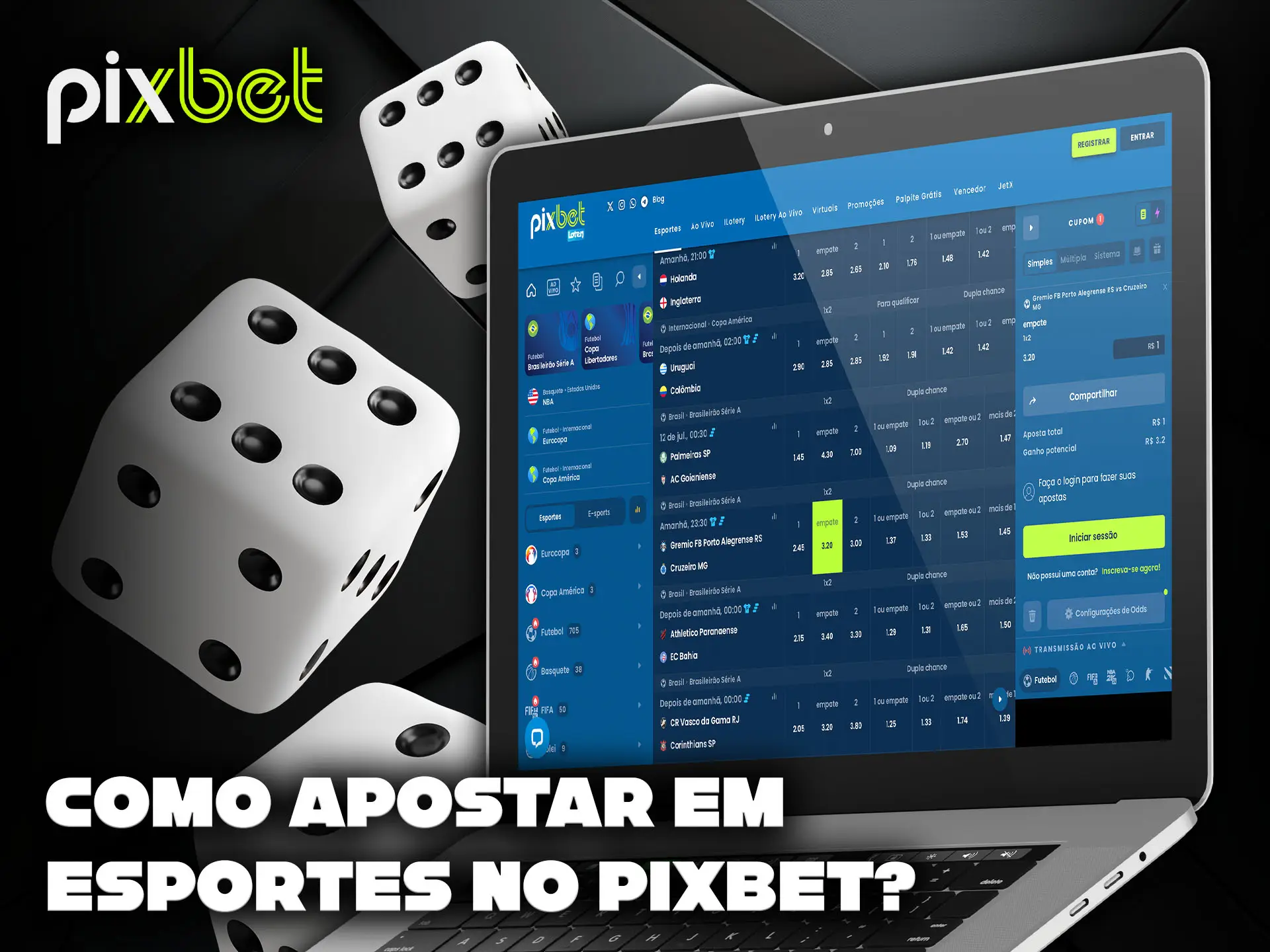 Um guia sobre como apostar em esportes na PixBet.