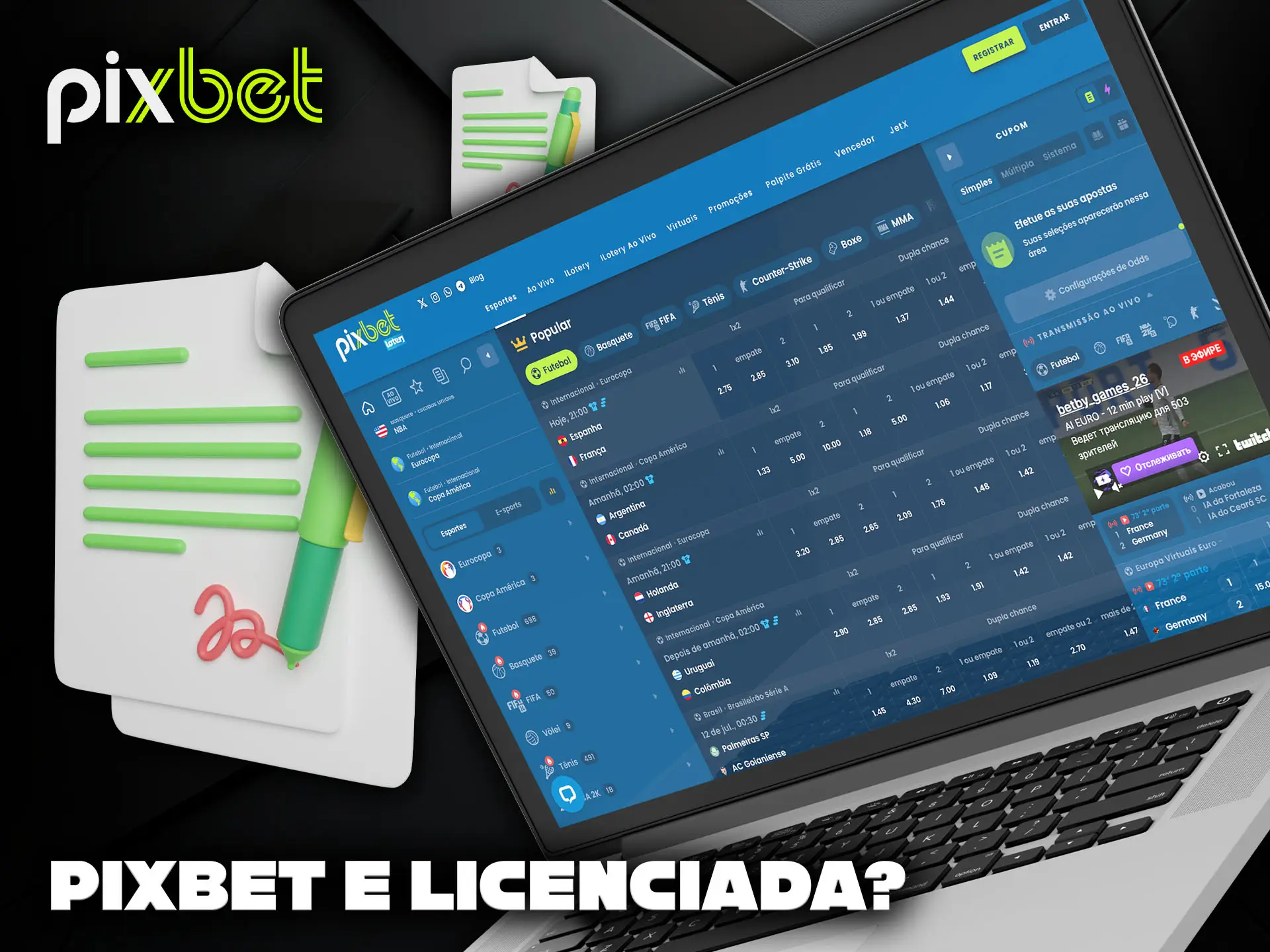 O Pixbet Casino possui uma licença.