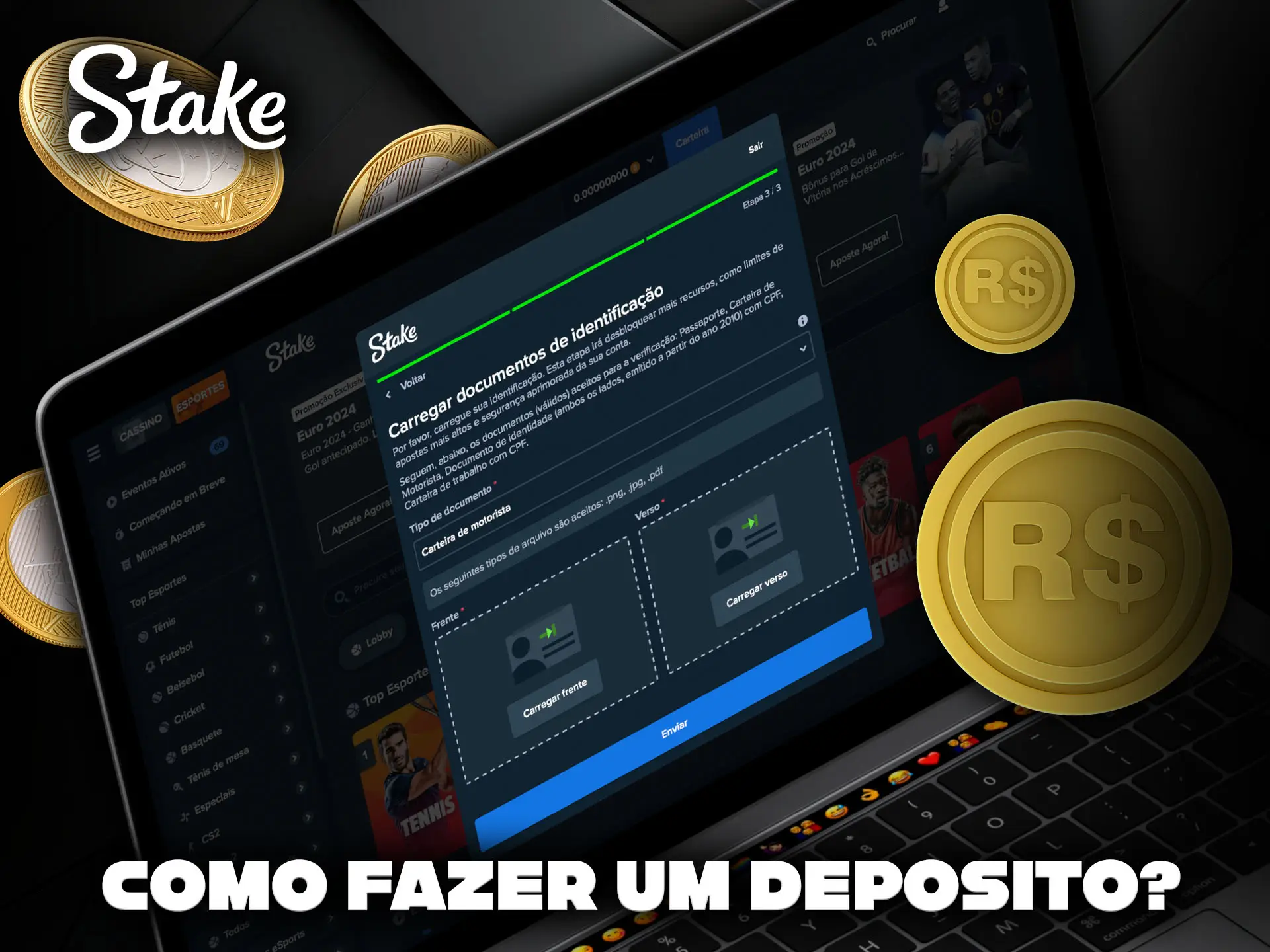 Como efetuar um depósito na plataforma Stake.