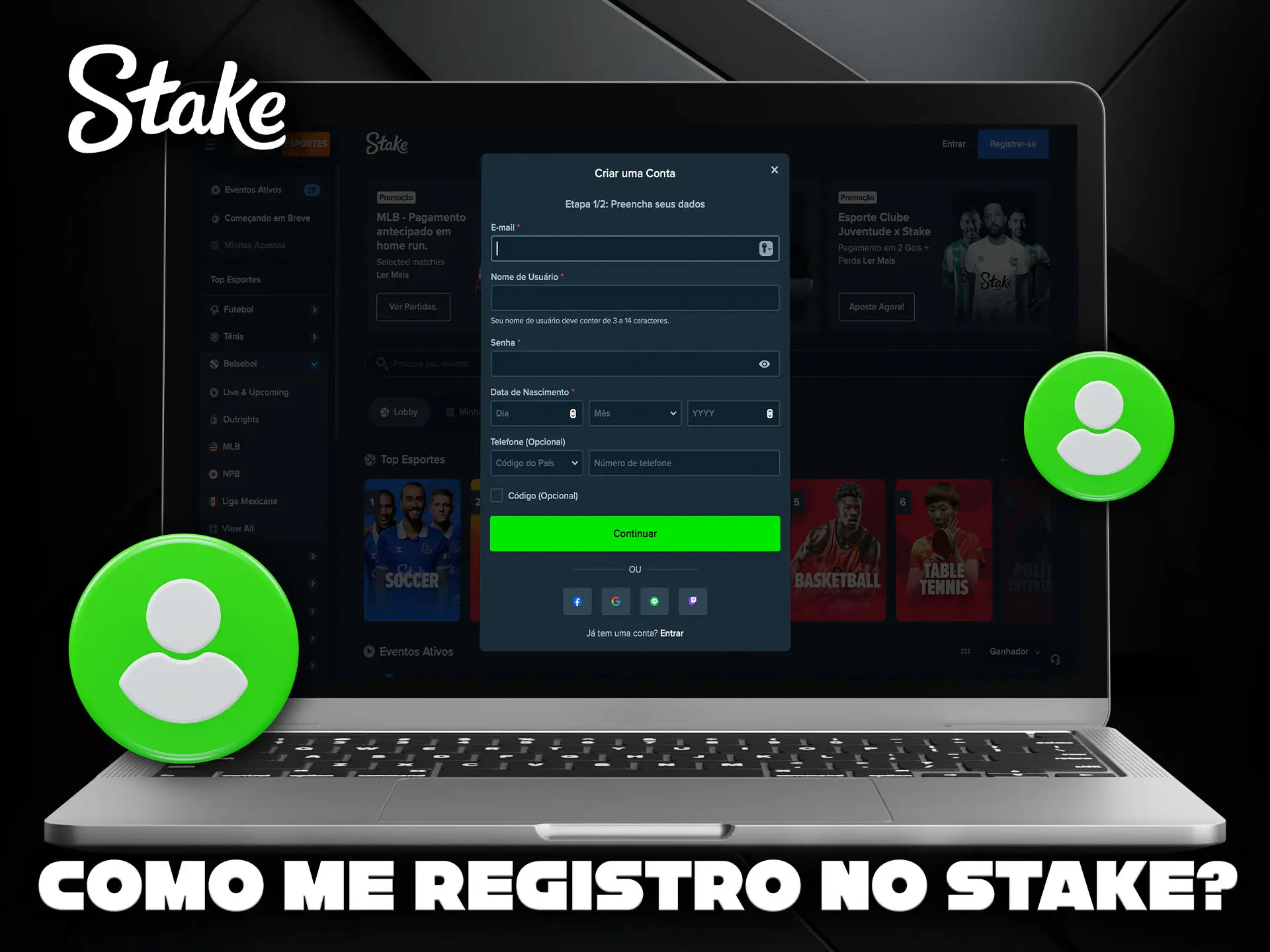 Um guia passo a passo sobre como se inscrever no Stake.