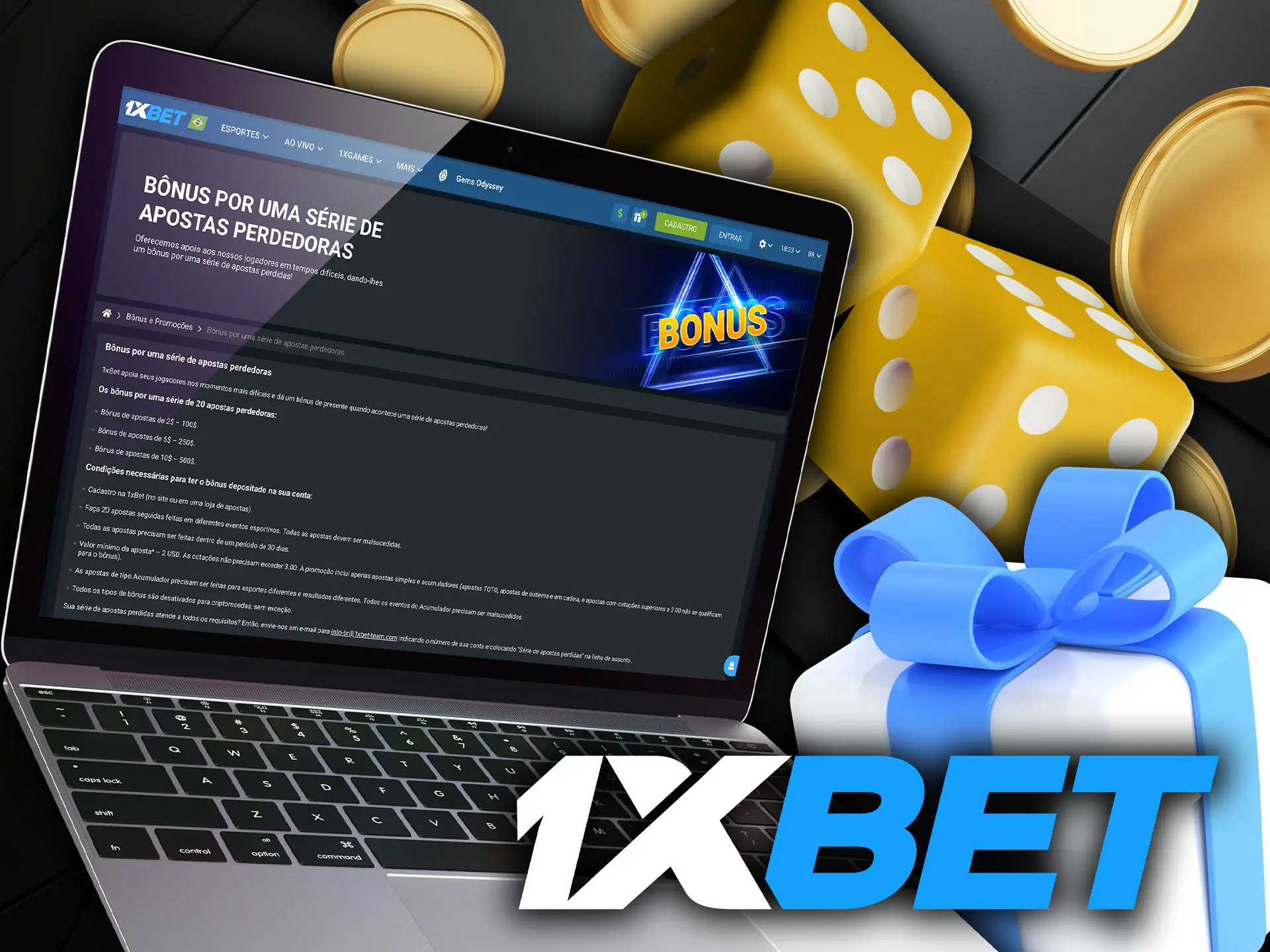 Bônus por Sequência de Apostas Perdidas na 1xBet Recompensa Garantida.