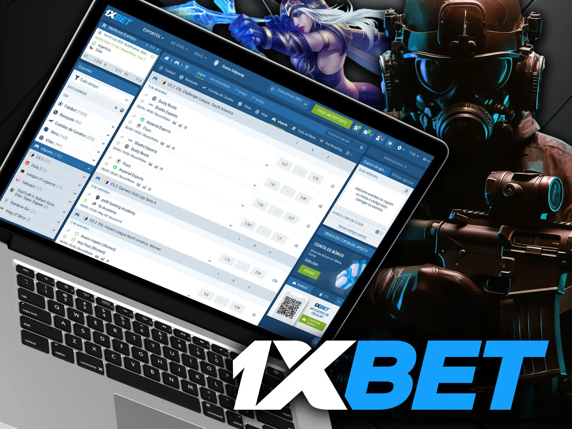 Apostas em eSports na 1xBet Ganhe nos Jogos Eletrônicos.