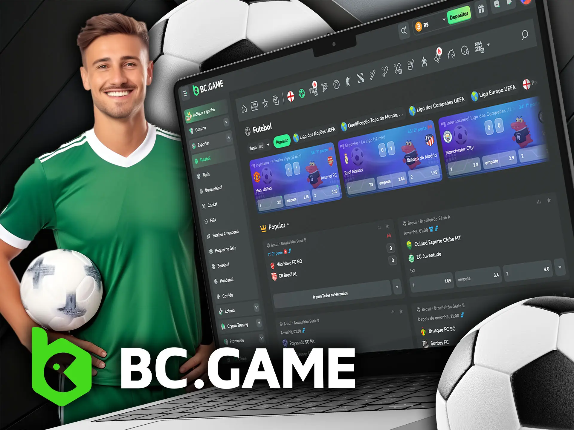 Apostas em Futebol na BC Game Apostas com Grandes Chances de Ganho.