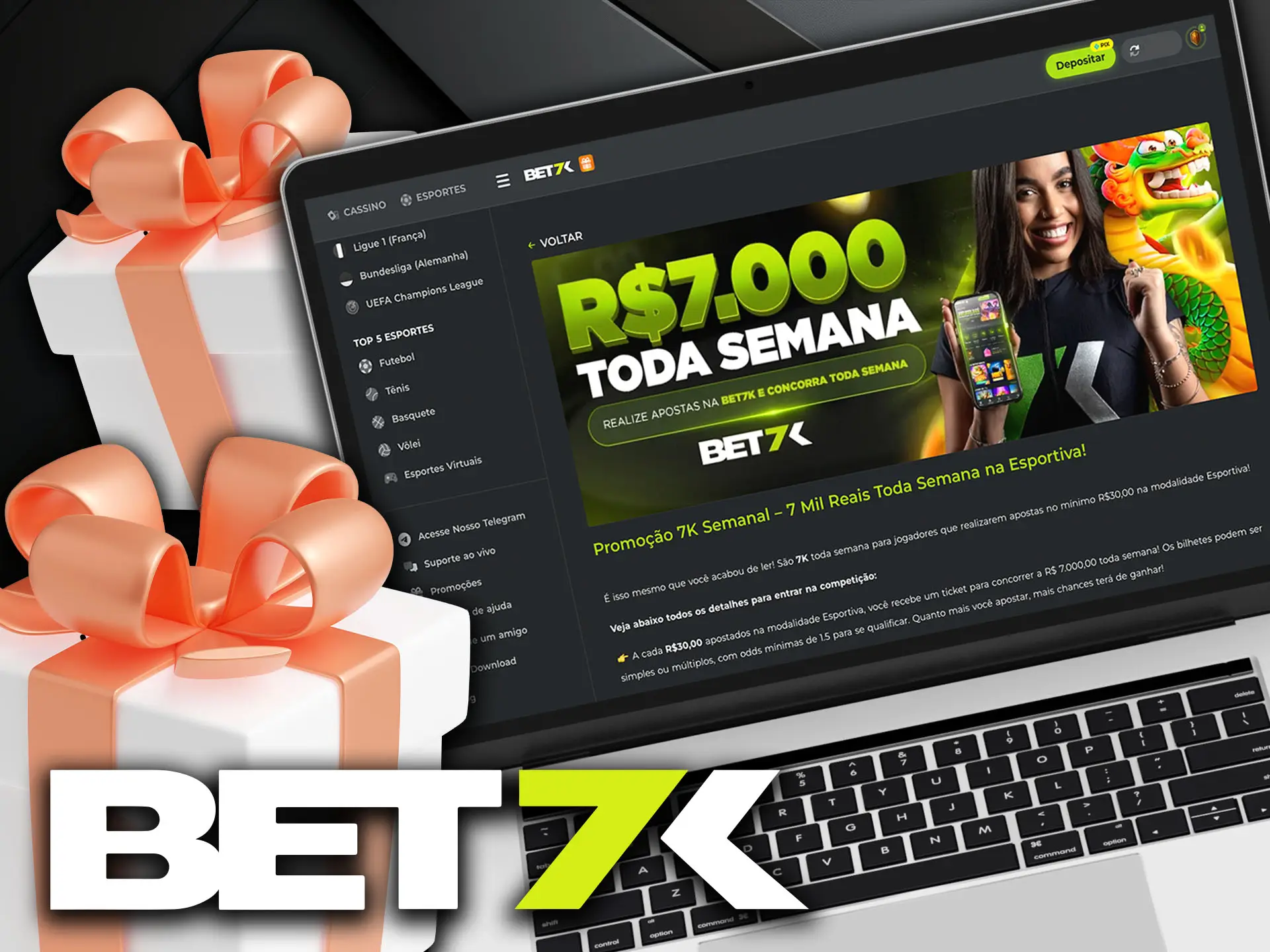 Promoção Semanal 7K na Bet7K Ganhe Toda Semana.