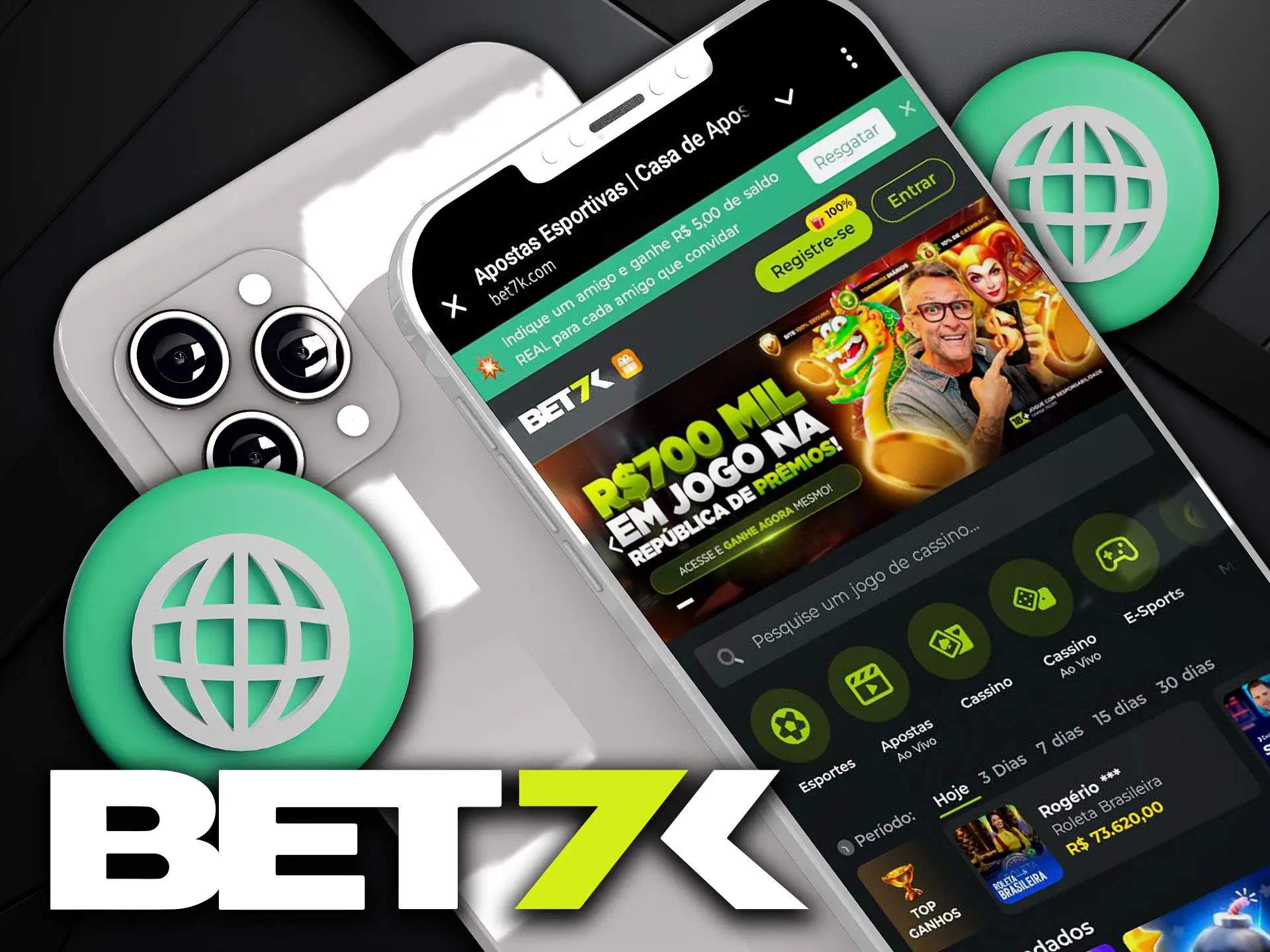 Versão Mobile da Bet7K Aposte a Qualquer Hora.