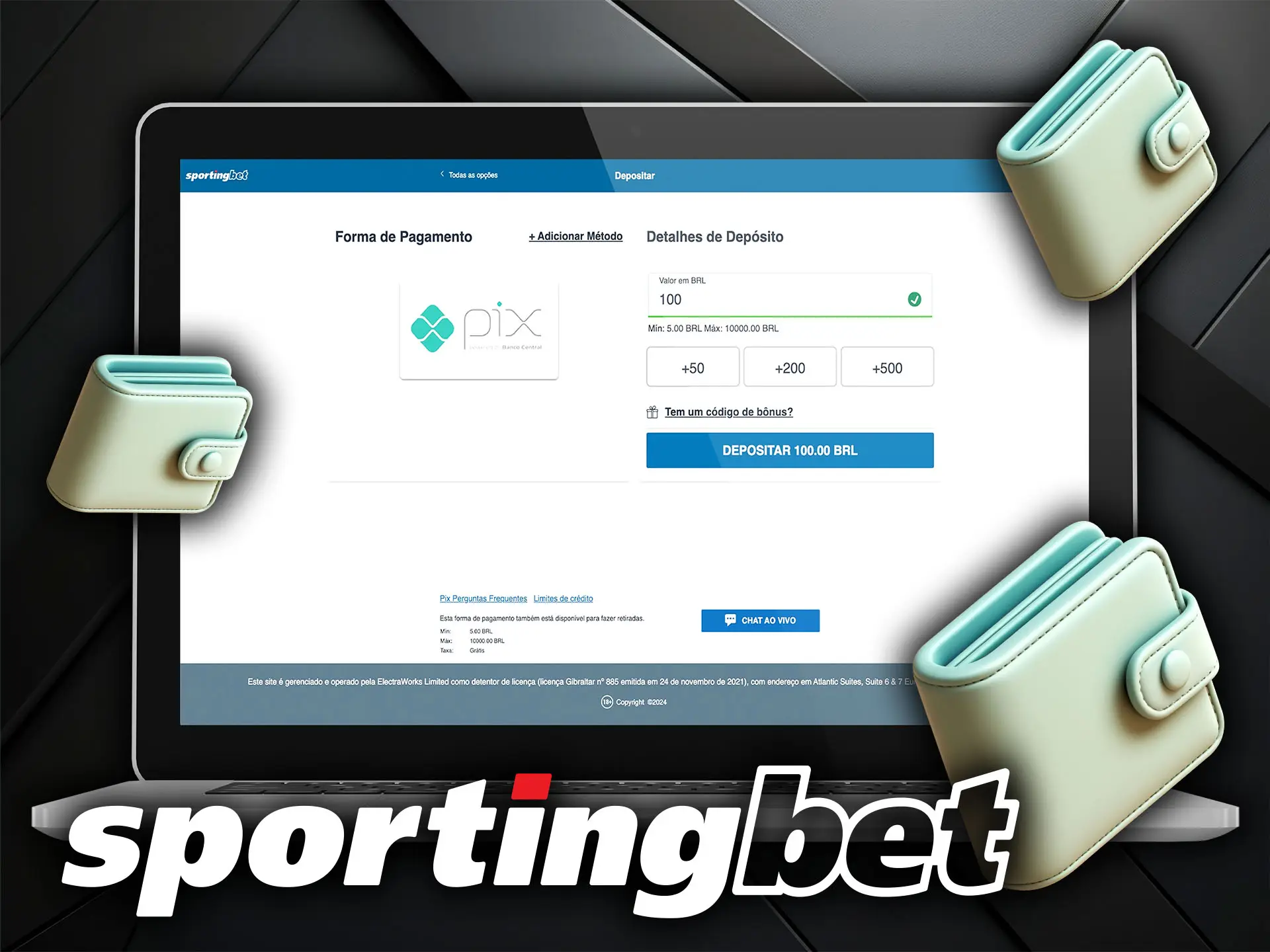 Depósito na Sportingbet Passo a Passo Simples.