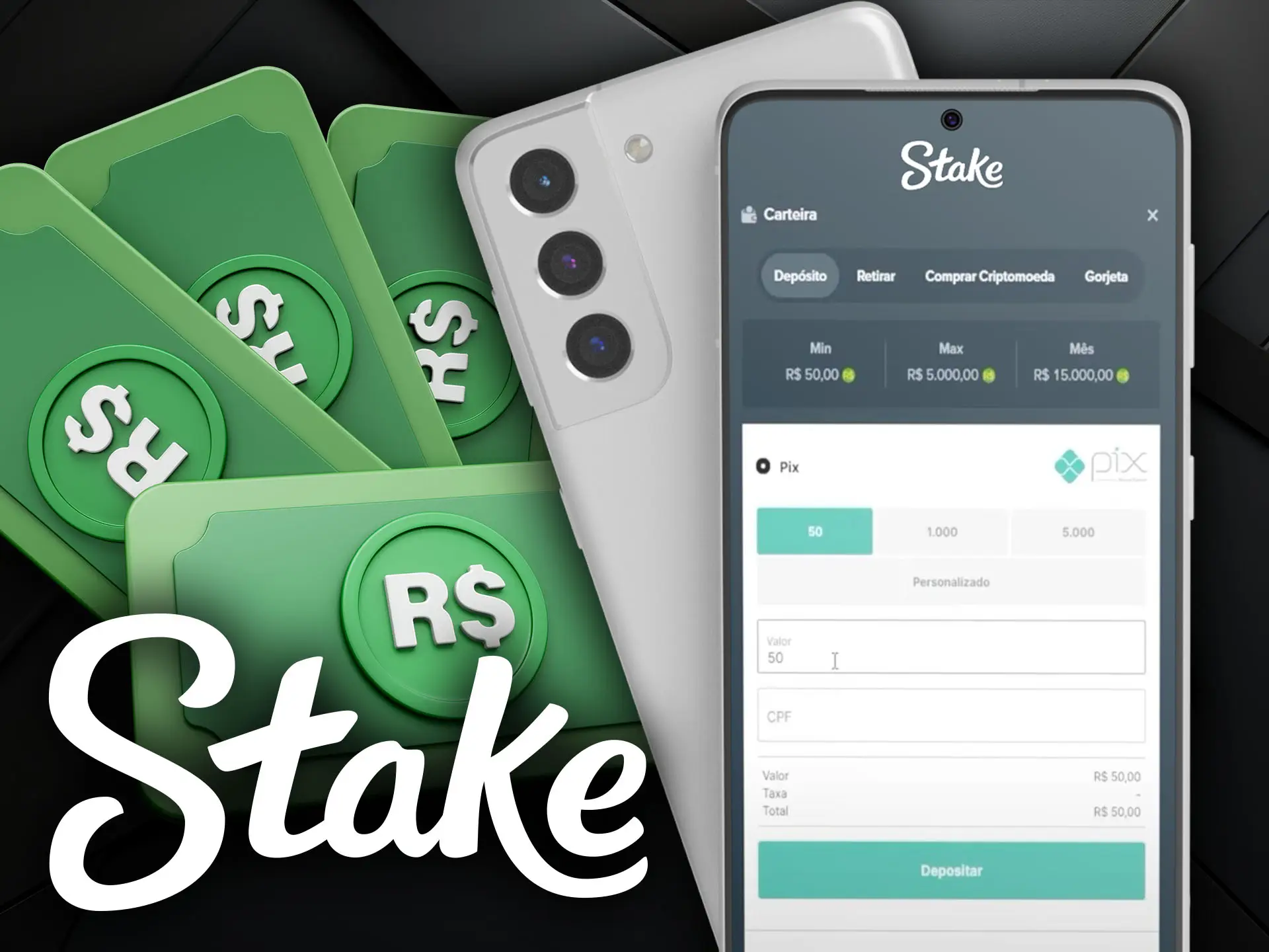 Como Depositar no App Stake métodos rápidos e seguros.